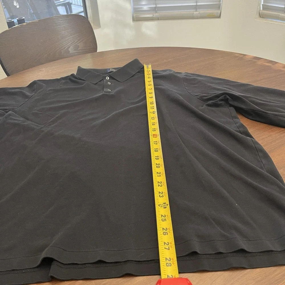 Polo Ralph Lauren Classic Fit Men's 2XL Flesh Pony Black Long Sleeve SOFT